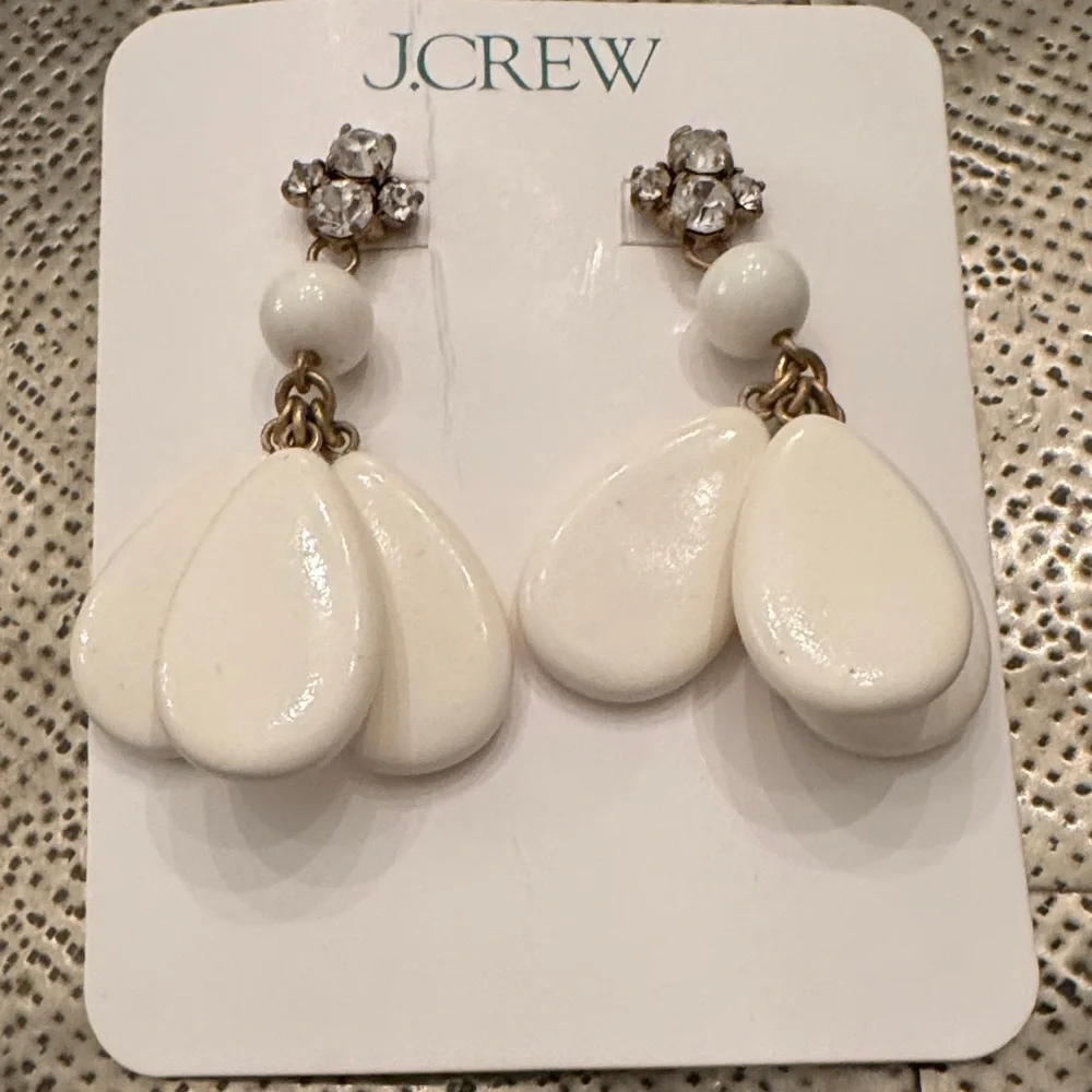NWT J. Crew Fancy Teardrop Earrings - Picture 3 of 4